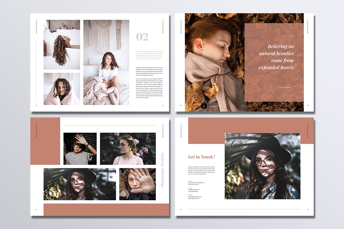 创意摄影作品集/照片画册设计模板 BRETLEY Creative Photography Portfolio Brochures插图(5)