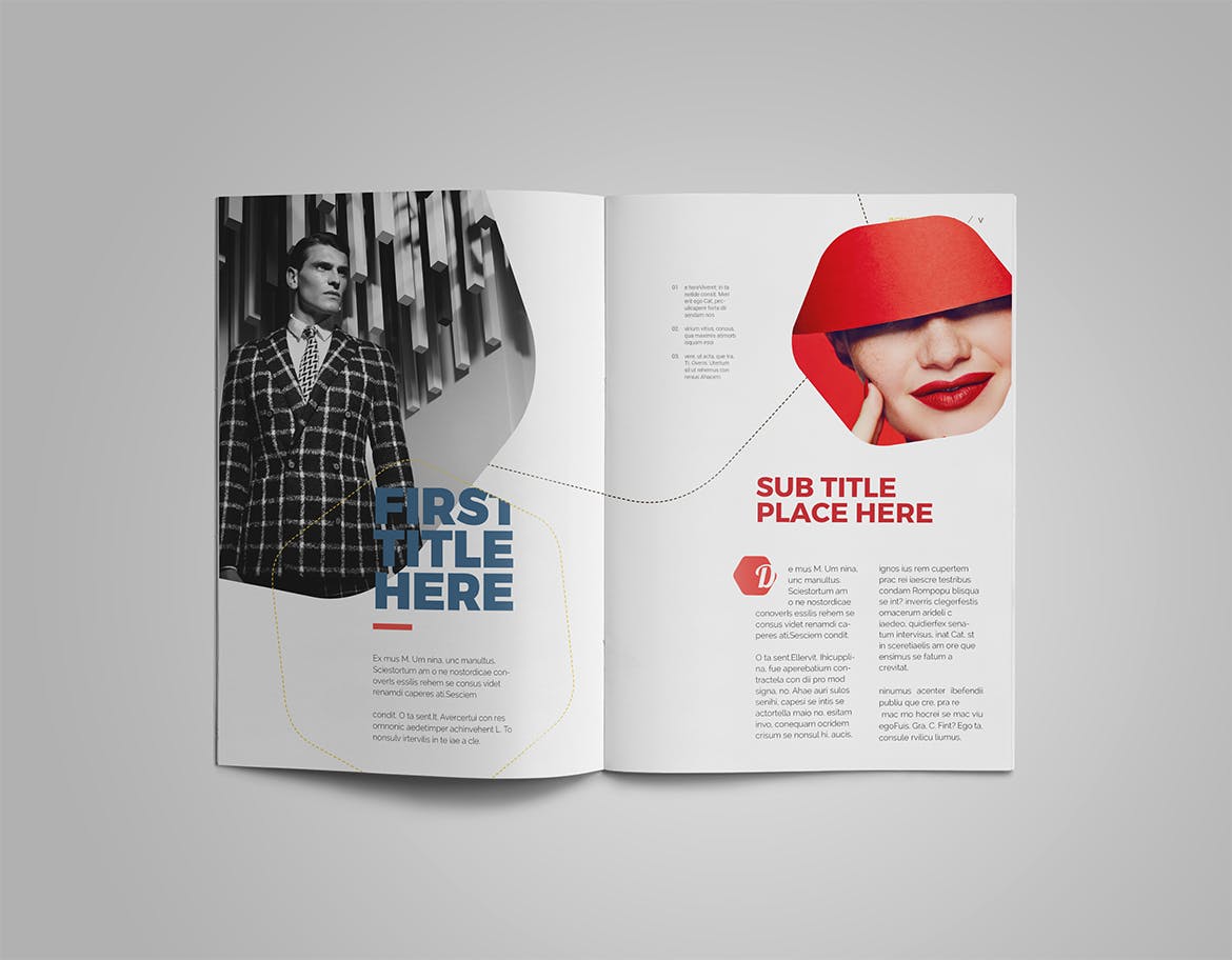 潮流时尚第一素材精选杂志排版设计InDesign模板 InDesign Magazine Template插图(2)
