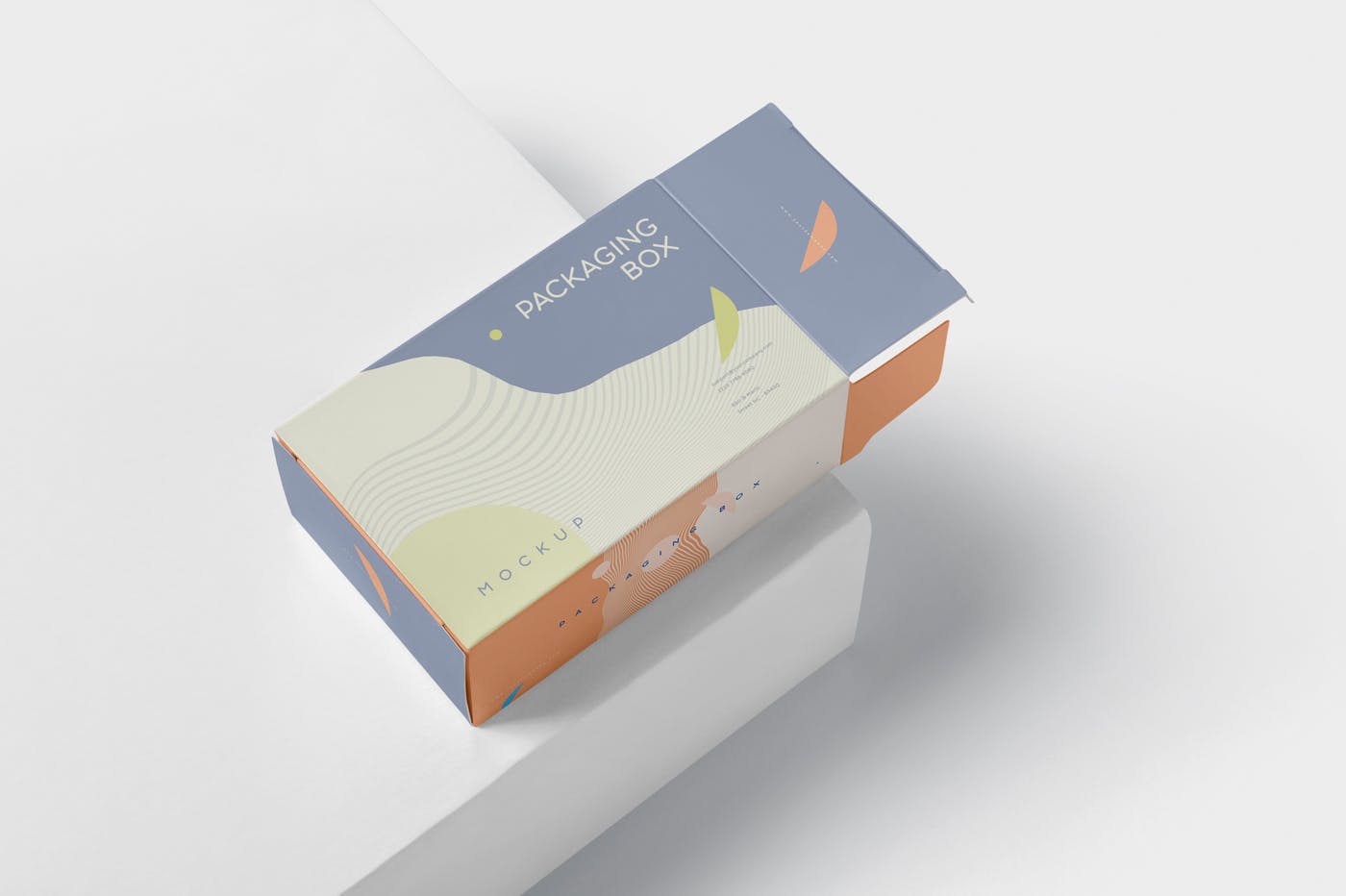 扁平矩形产品包装盒效果图第一素材精选 Package Box Mockup – Slim Rectangle Shape插图(3)