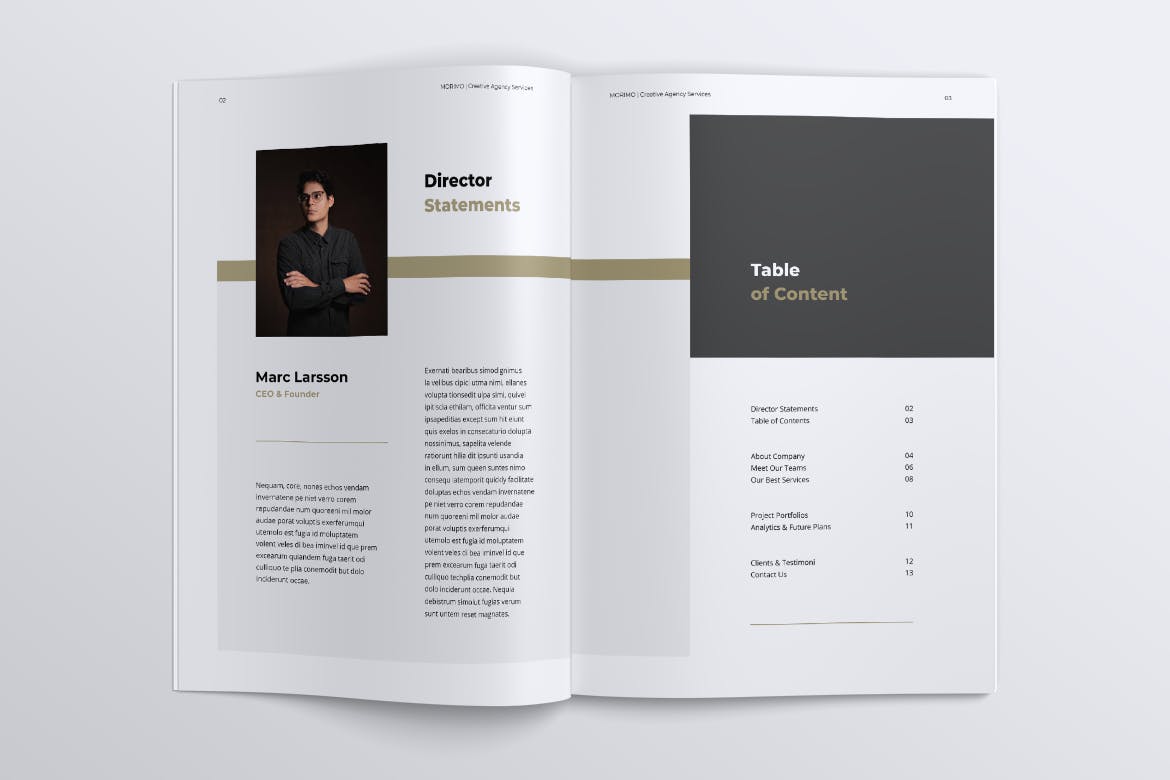 创意品牌设计公司企业宣传画册设计模板 MORIMO Creative Agency Company Profile Brochures插图(1)