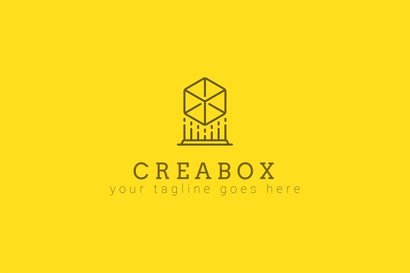 创意盒子图形抽象Logo设计第一素材精选模板 Creabox – Abstract Logo Template插图