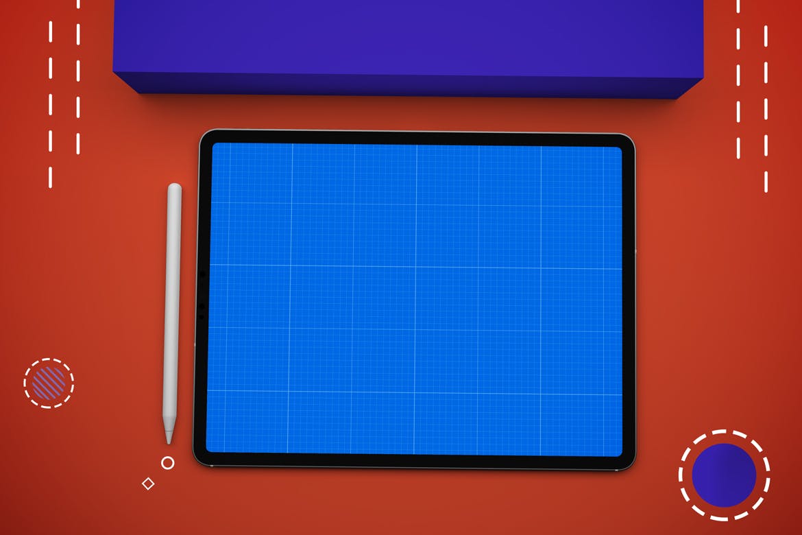 抽象设计风格iPad Pro平板电脑屏幕效果图蚂蚁素材精选样机v2 Abstract iPad Pro V.2 Mockup插图(11)