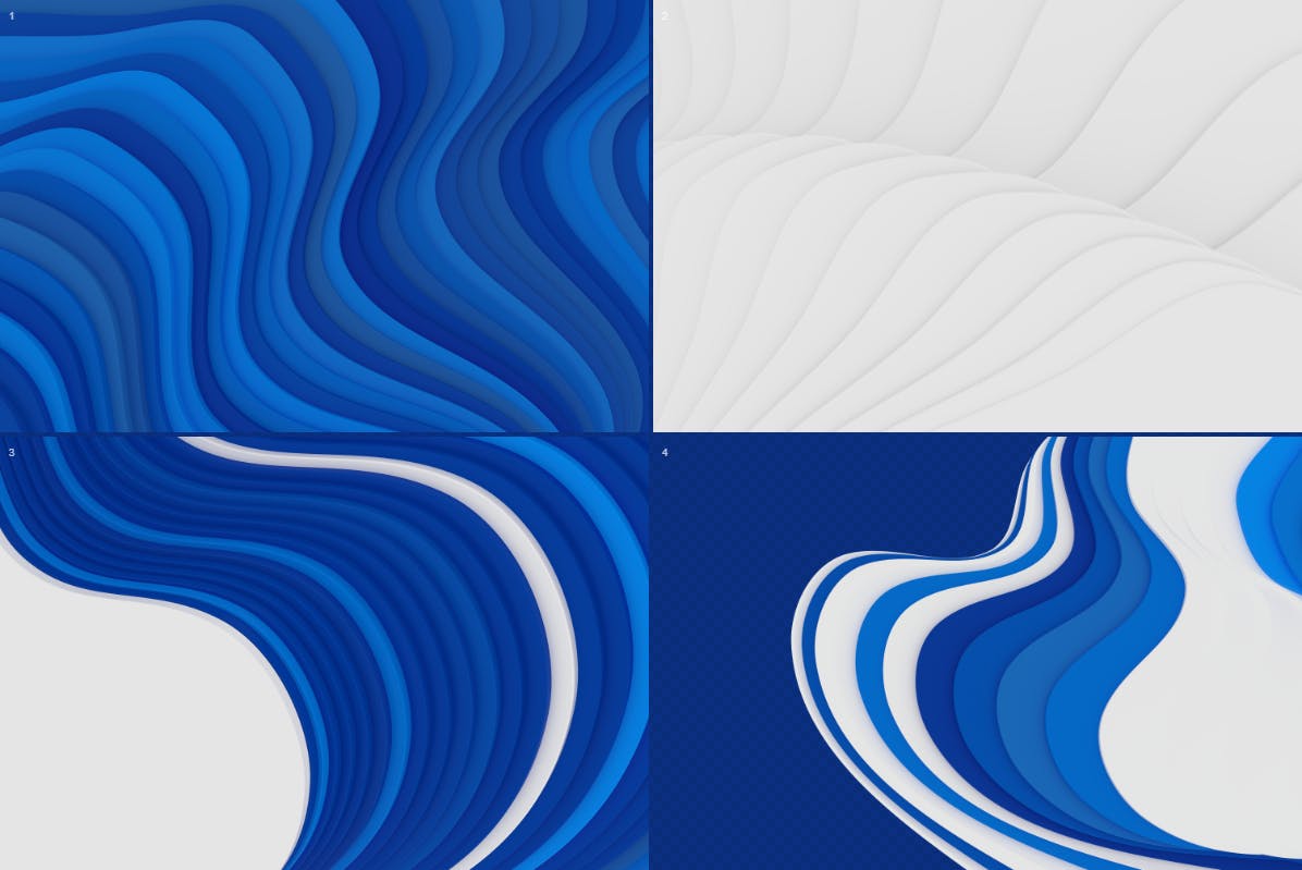 抽象三维3D波浪条纹高清背景图素材 Abstract 3D Wavy Striped Backgrounds插图6
