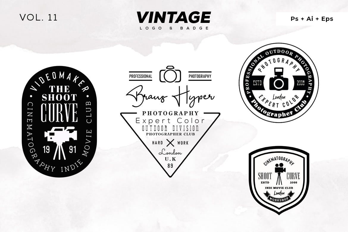 欧美复古设计风格品牌蚂蚁素材精选LOGO商标模板v11 Vintage Logo & Badge Vol. 11插图