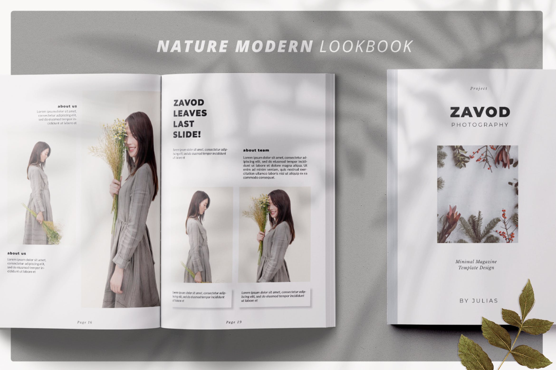 摄影/模特主题第一素材精选杂志排版设计模板 ZAVOD Business Magazine Minimal Template – LS插图