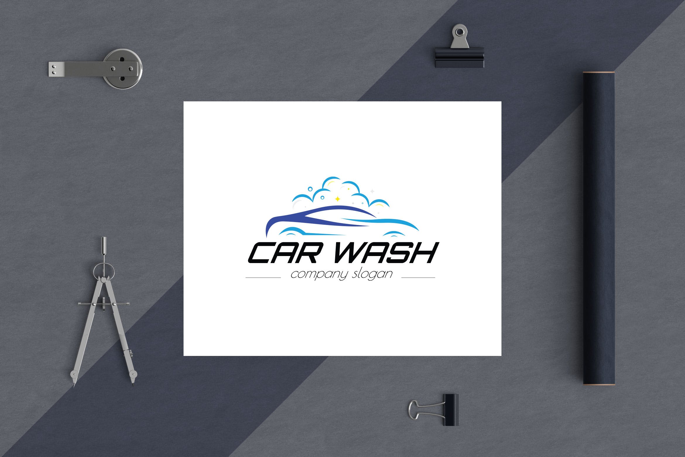 洗车店品牌Logo设计第一素材精选模板 Car Wash Business Logo Template插图