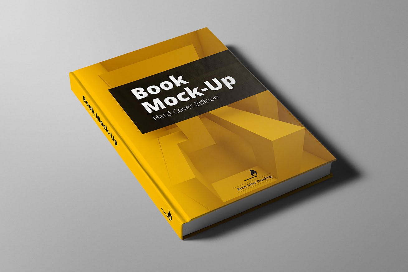 精装图书内页排版设计展示样机第一素材精选模板 Hard Cover Book Mockup插图(2)