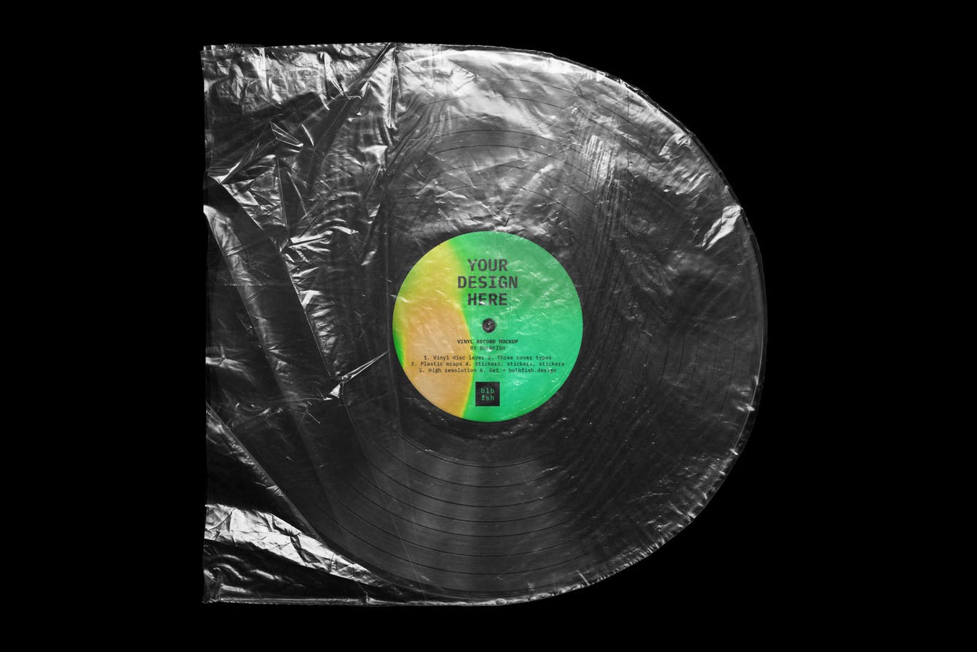 乙烯基唱片包装盒及封面设计图蚂蚁素材精选模板 Vinyl Record Mockup插图(5)
