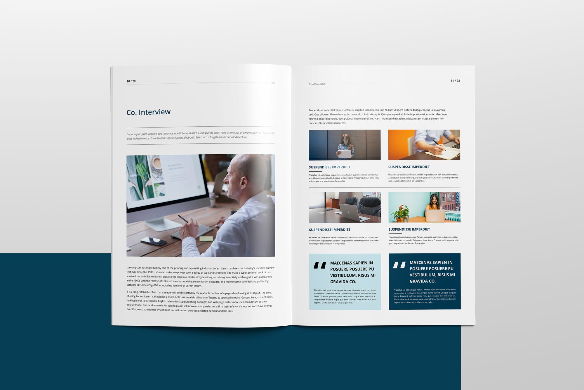 2020年企业年终总结报告设计INDD模板 Annual Report 2020 | 28 Pages插图(5)