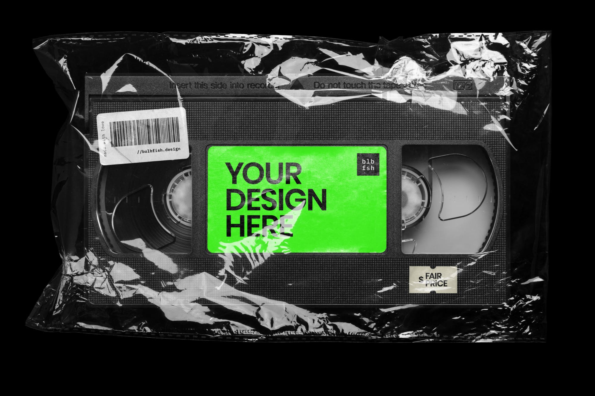 VHS磁带设计效果图蚂蚁素材精选样机 VHS Cassette Mockup插图(1)