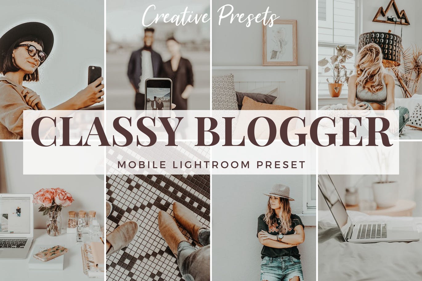 永恒经典照片风格调色滤镜第一素材精选LR预设 Classy Blogger – Mobile Lightroom Preset插图