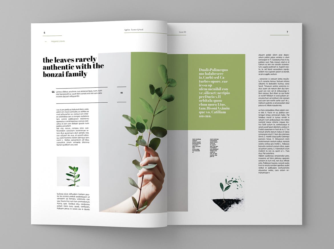 企业业务介绍第一素材精选杂志排版设计模板 Agrica – Magazine Template插图(4)