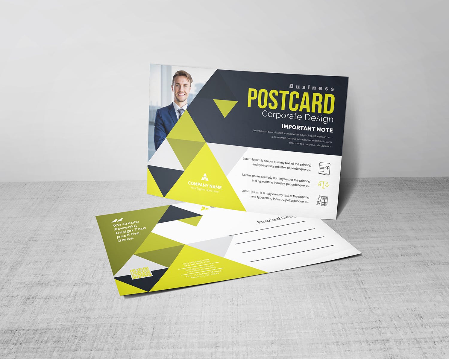 商务风格企业定制明信片设计模板 Postcard插图(2)