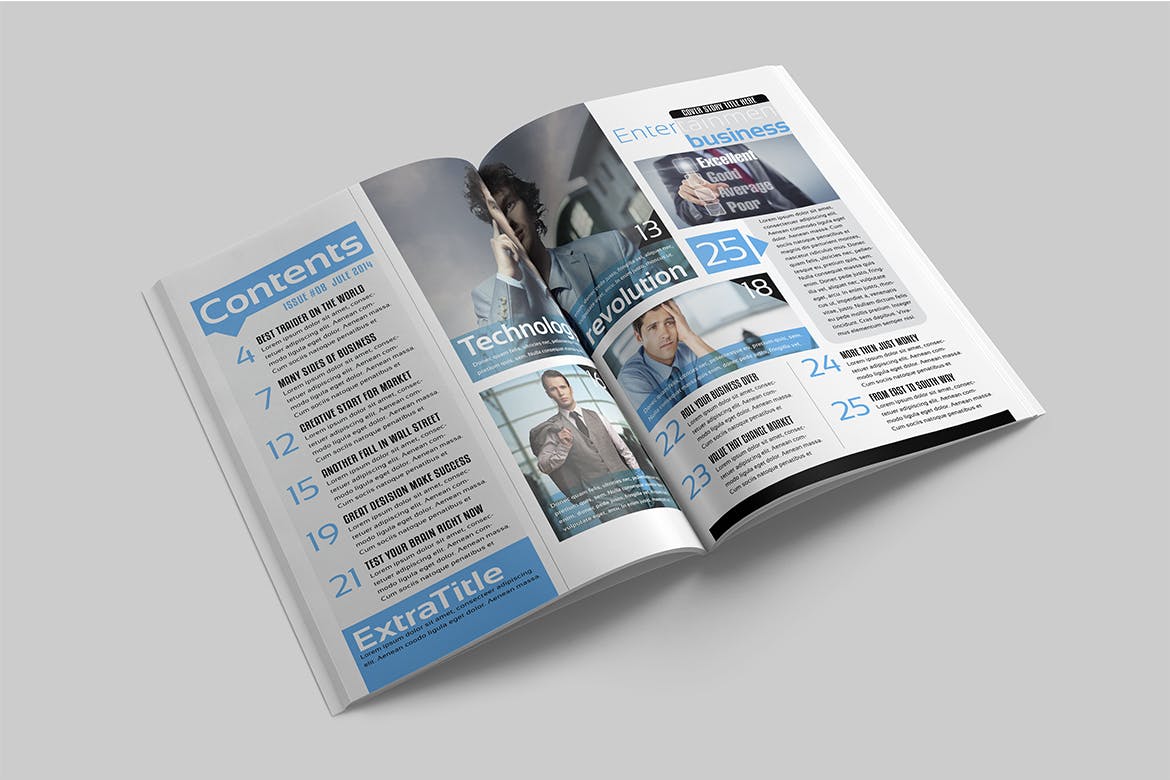 商务/金融/人物第一素材精选杂志排版设计模板 Magazine Template插图(1)