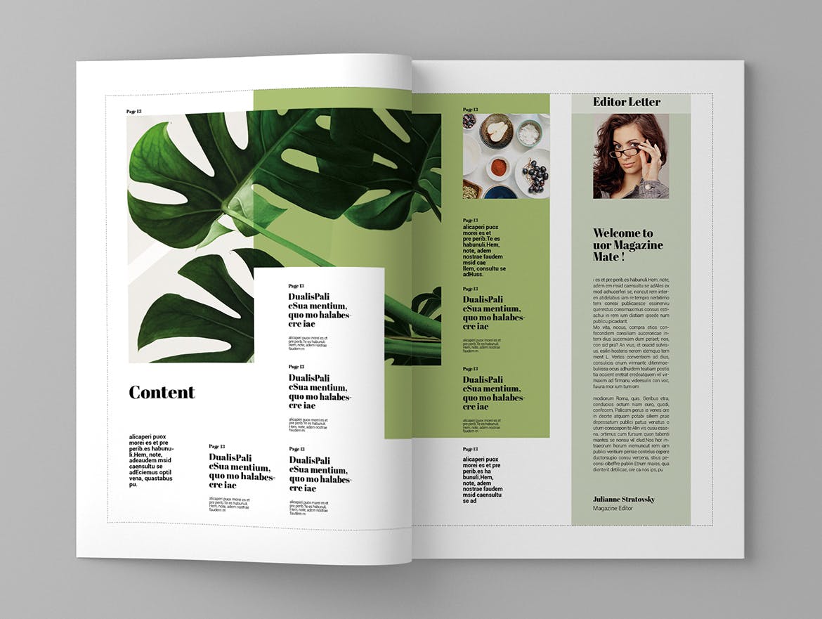 企业业务介绍第一素材精选杂志排版设计模板 Agrica – Magazine Template插图(2)