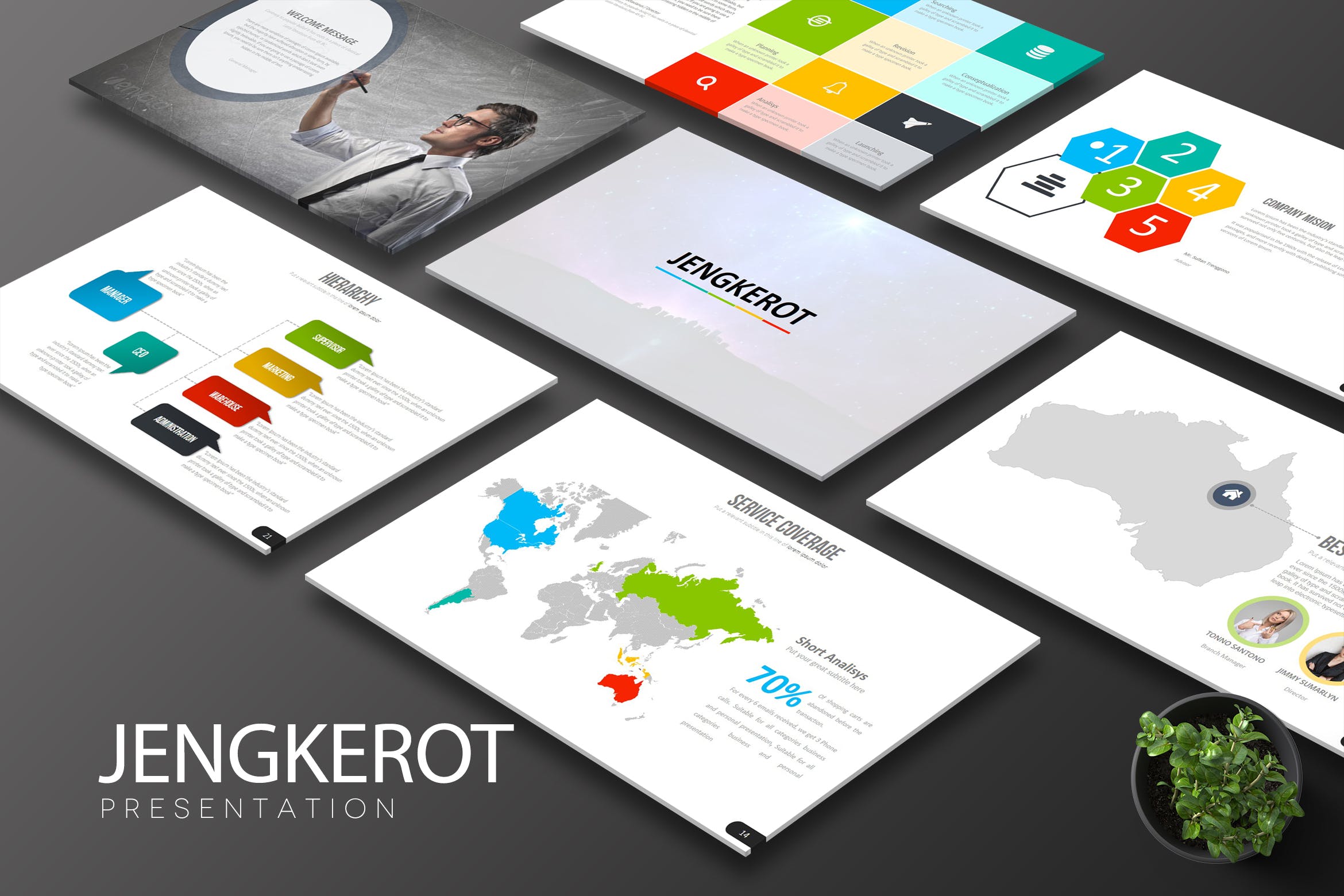 互联网服务企业多用途谷歌幻灯片设计模板 Jengkerot Google Slides插图