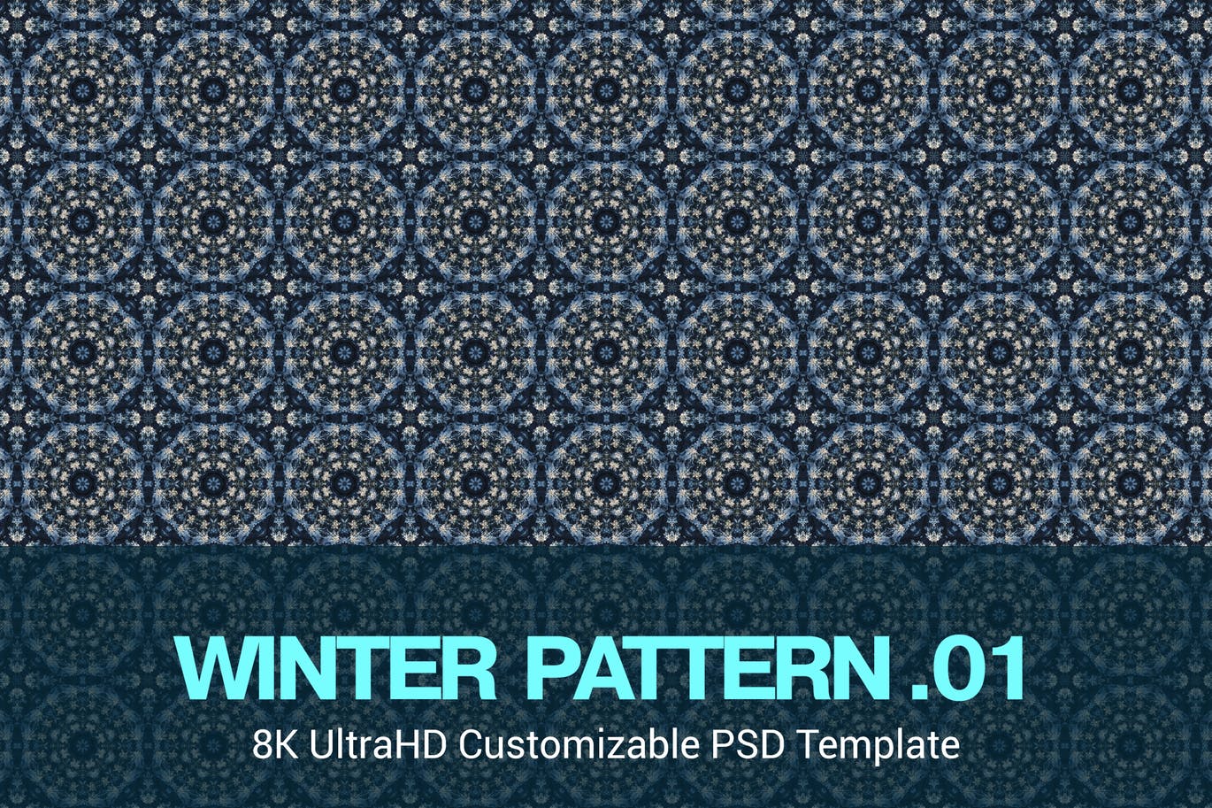 8K超高清无缝冬天植物花卉主题图案背景图素材v01 8K UltraHD Custom Seamless Winter Pattern Backgrou插图