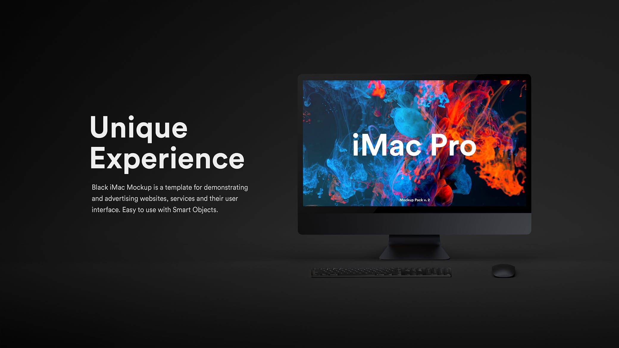 iMac Pro高端一体机电脑屏幕演示蚂蚁素材精选样机 Dark iMac Pro Mockup插图(12)