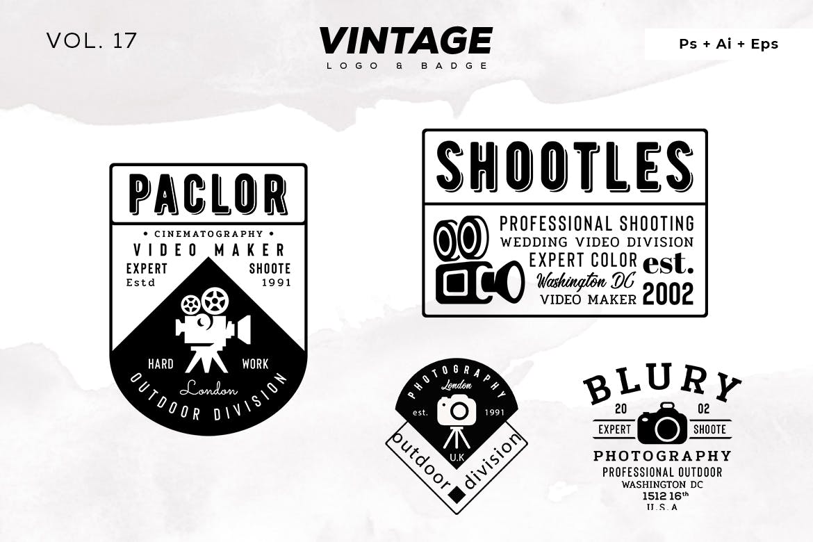 欧美复古设计风格品牌蚂蚁素材精选LOGO商标模板v17 Vintage Logo & Badge Vol. 17插图