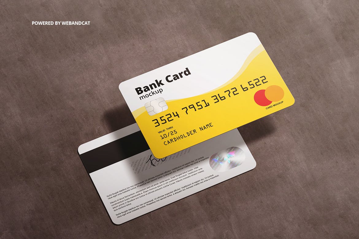 银行卡/会员卡版面设计效果图第一素材精选模板 Bank / Membership Card Mockup插图(7)