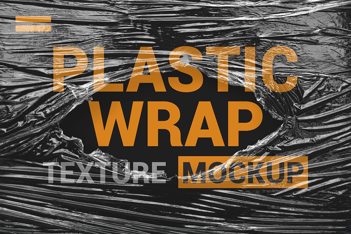透明塑料包装纹理效果一键套用PSD模板 Transparent Plastic Wrap Texture Mockup插图6
