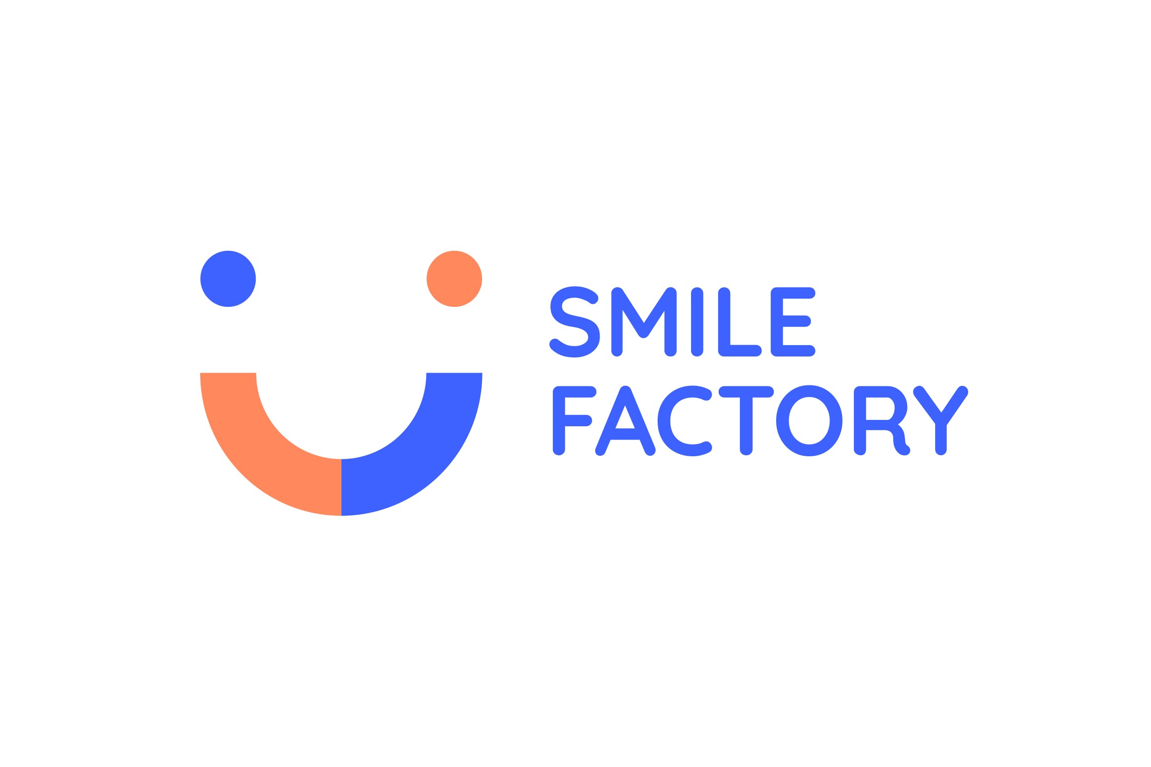 笑脸几何图形Logo设计第一素材精选模板 Smile Factory Logo插图