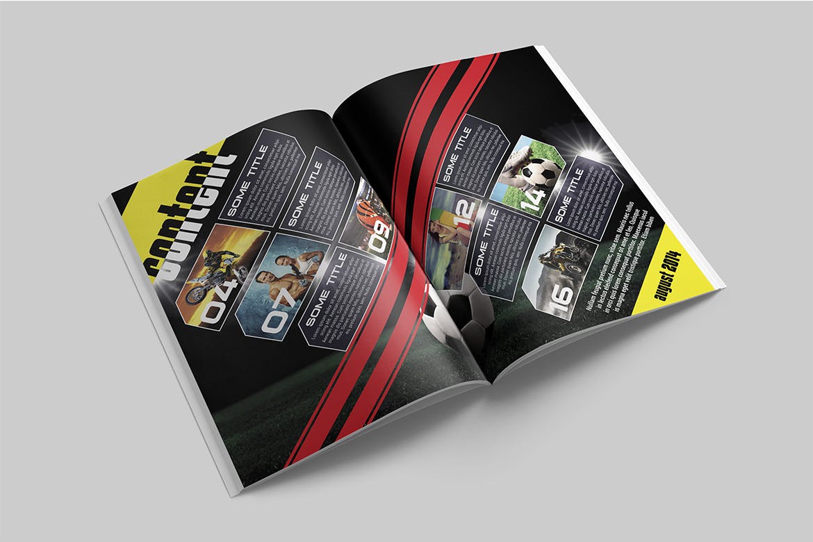 体育运动主题第一素材精选杂志版式设计InDesign模板 Magazine Template插图(1)