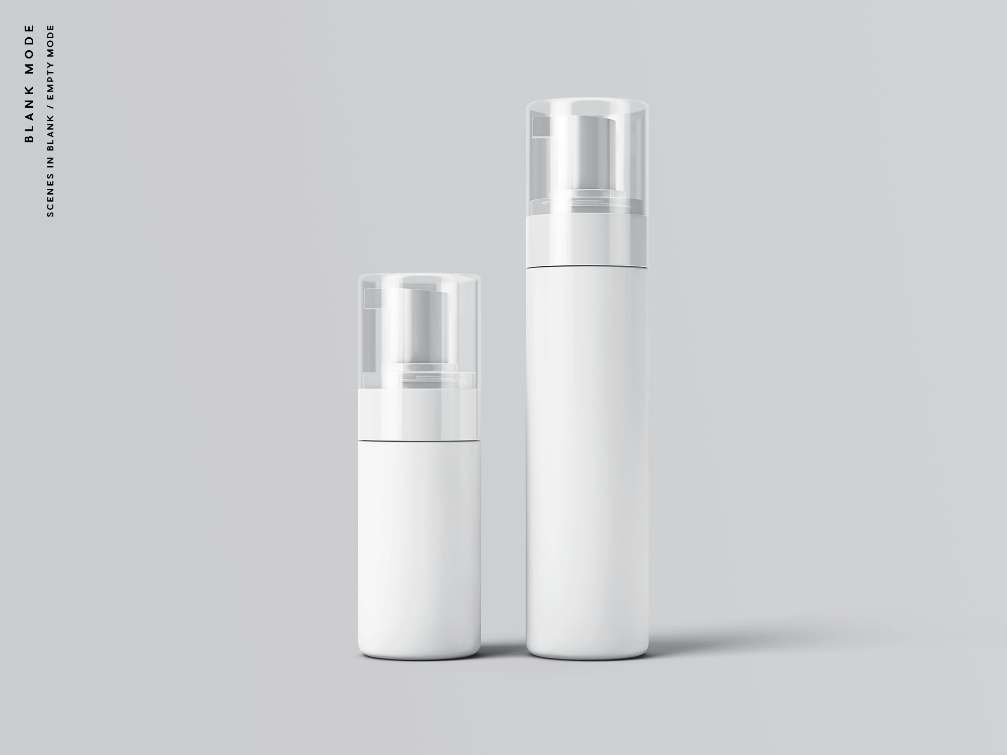 按压式化妆品护肤品瓶外观设计第一素材精选模板 Cosmetic Bottles Packaging Mockup插图(9)