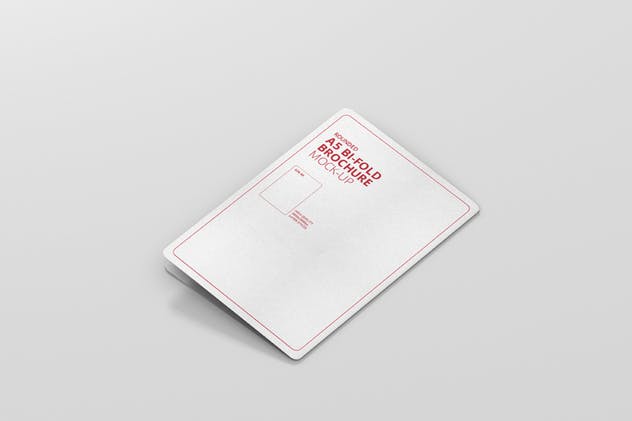A5尺寸圆角双折页宣传册设计效果图样机蚂蚁素材精选 A5 Bi-Fold Brochure Mock-Up – Round Corner插图(6)
