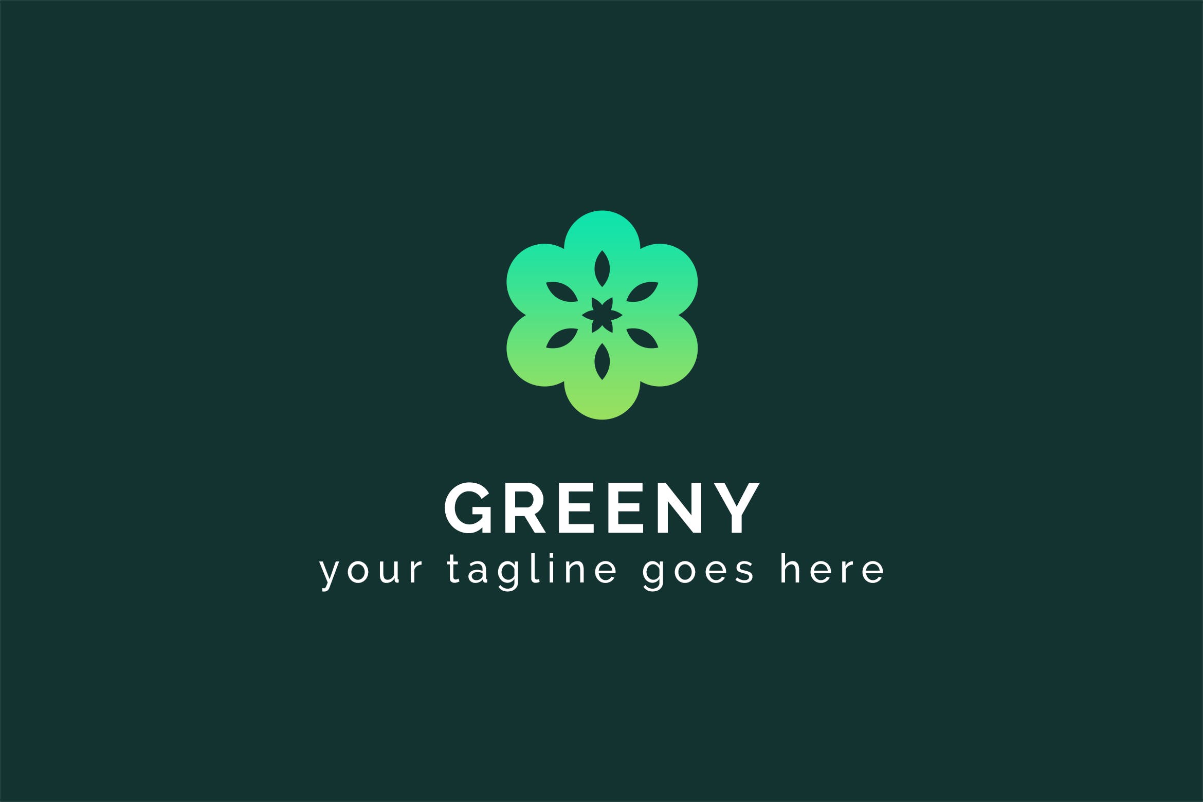六瓣剪纸花卉图形Logo设计蚂蚁素材精选模板 Greeny – Multipurpose Logo Template插图