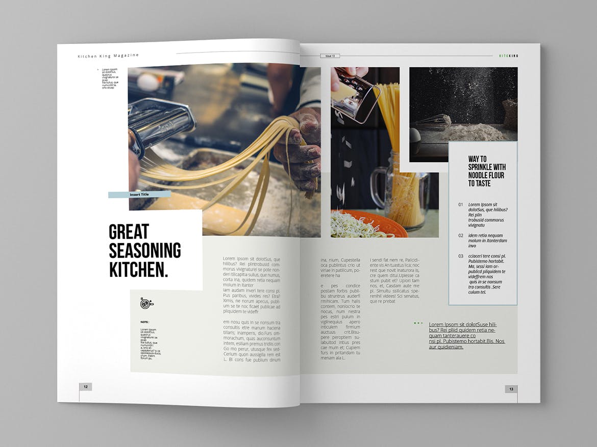 美食第一素材精选杂志排版设计模板 Kitcking – Magazine Template插图(7)