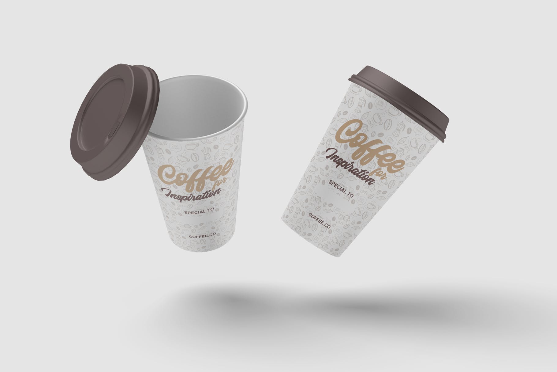 咖啡纸杯外观图案设计预览第一素材精选 Cup of Coffee Mockup插图(3)