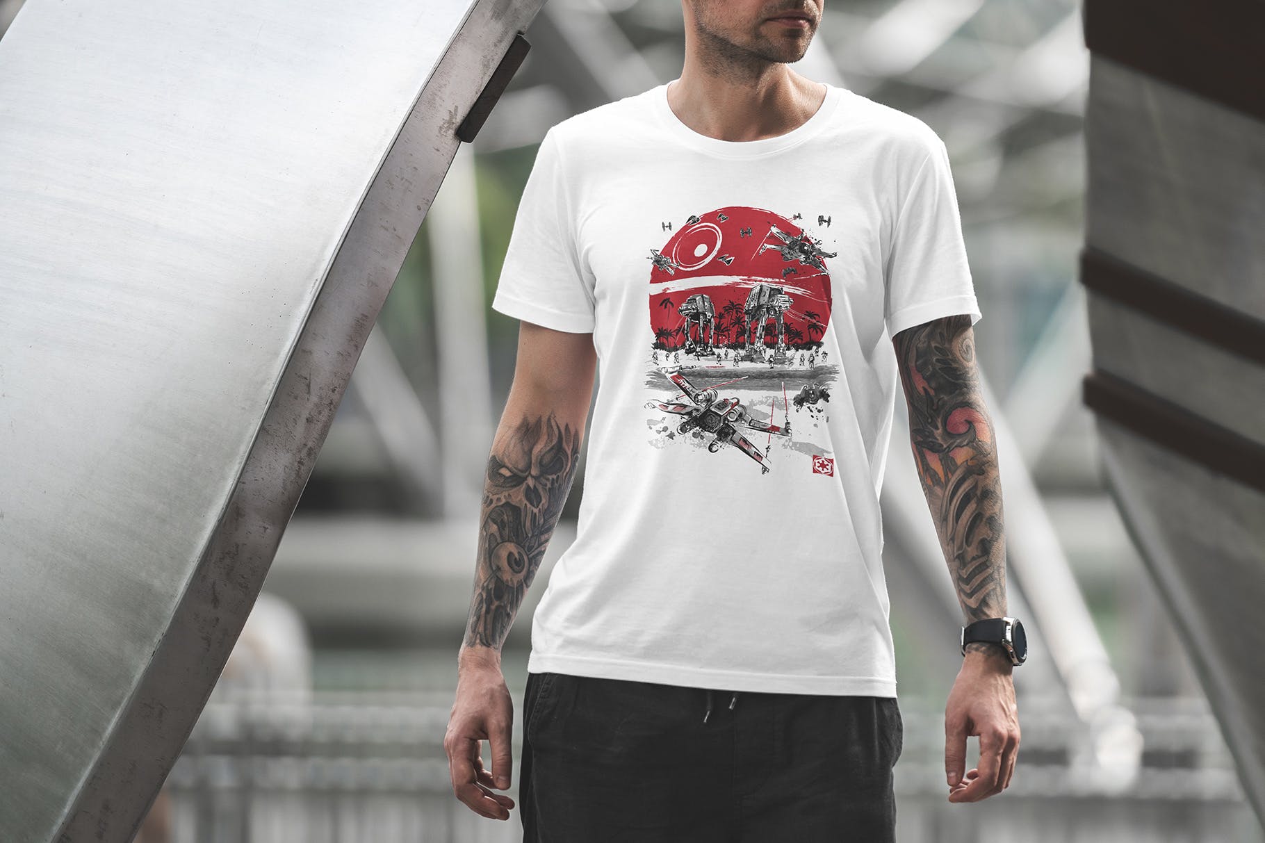 城市系列-印花T恤产品展示样机蚂蚁素材精选模板v6 T-Shirt Mockup Urban Edition Vol. 6插图(4)