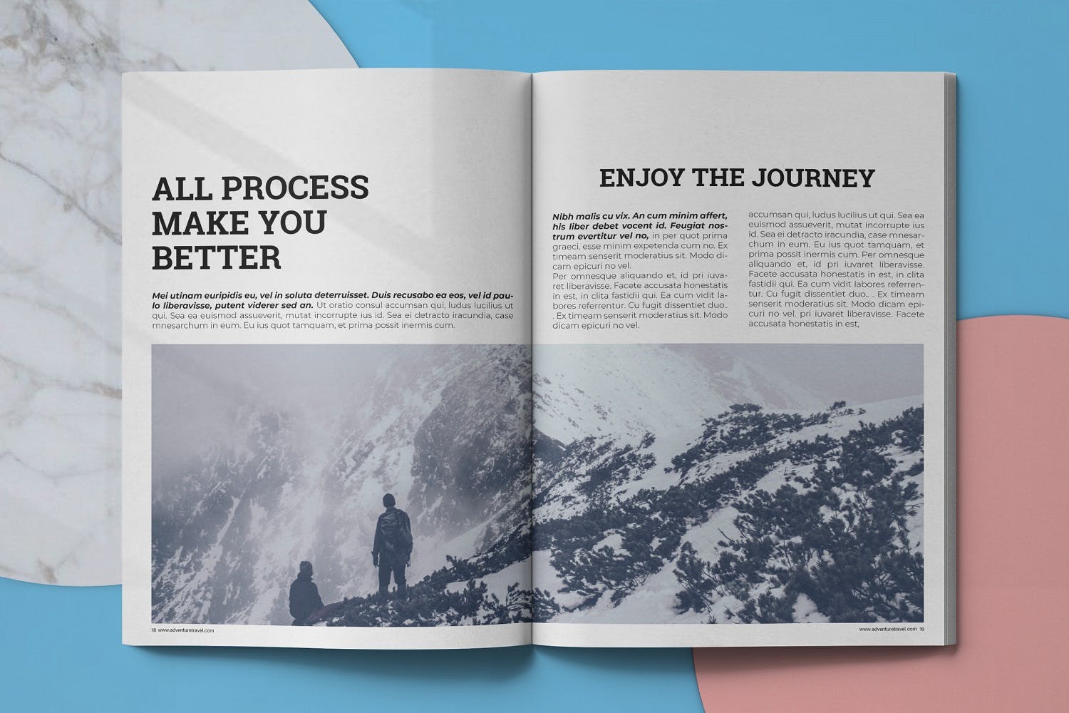 冒险旅行主题第一素材精选杂志排版设计模板 Adventure Travel Magazine Template插图(9)
