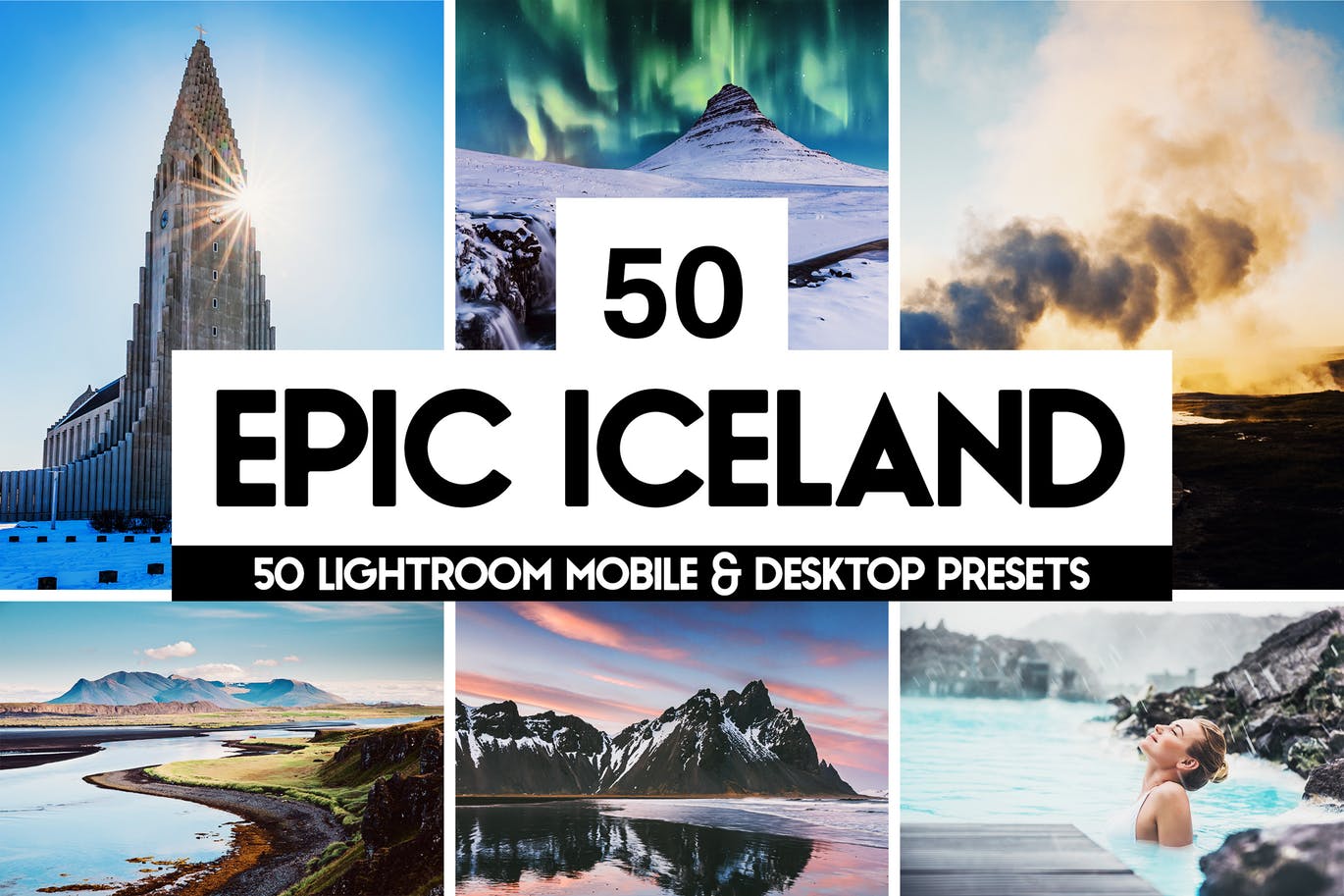 50款世界奇观/风景照片后期处理蚂蚁素材精选LR预设 Epic Iceland – 50 Lightroom Presets and LUTs插图