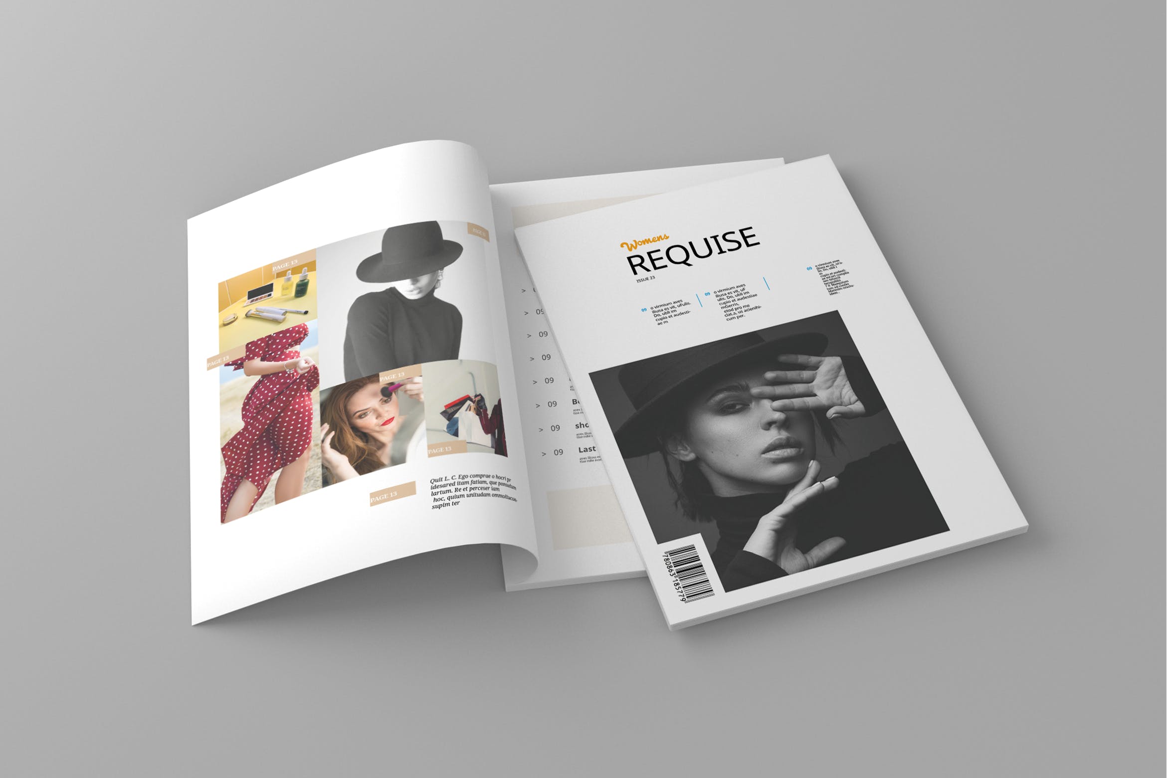 女性时尚主题蚂蚁素材精选杂志排版设计模板 Requise – Magazine Template插图