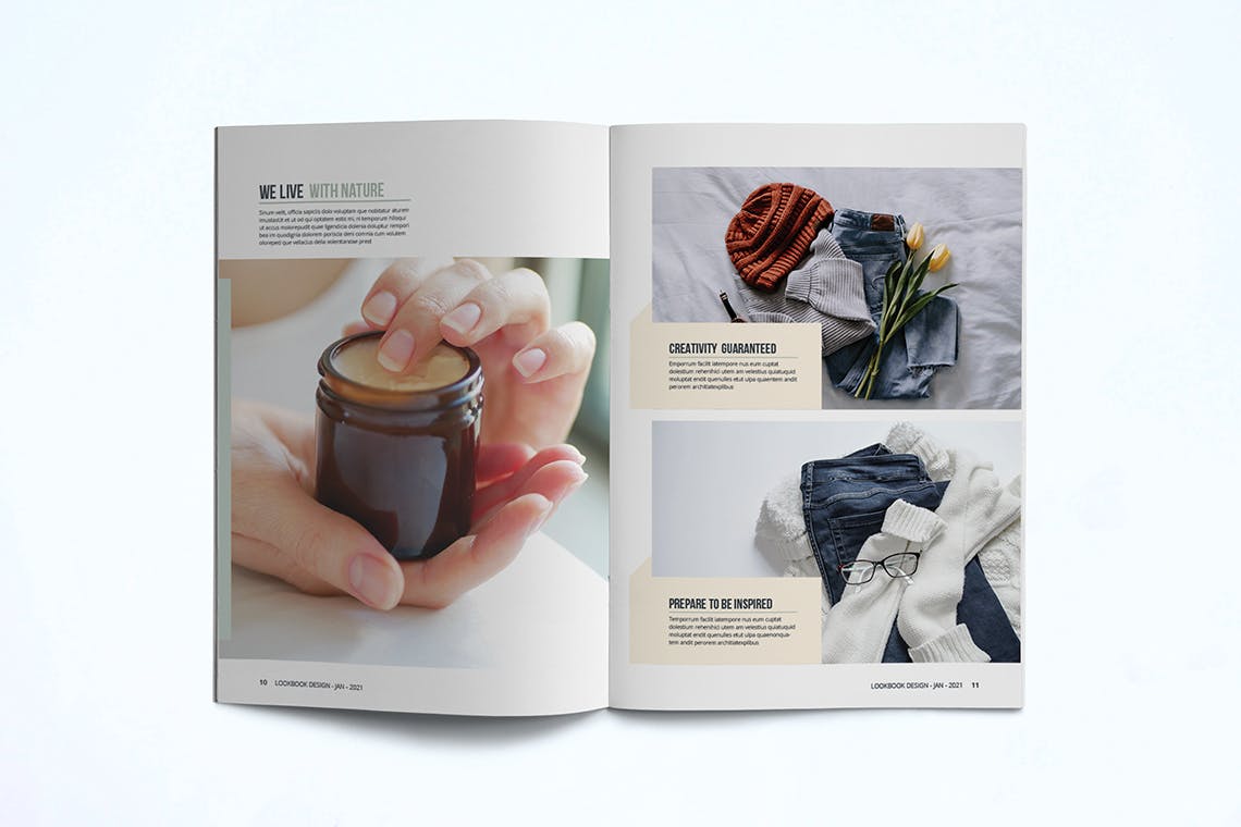 时装订货画册/新品上市产品大洋岛精选目录设计模板v2 Fashion Lookbook Template插图8