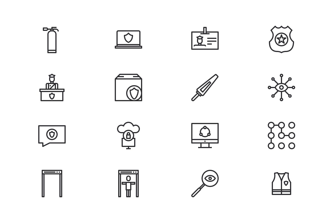 60枚安全主题矢量第一素材精选图标素材 Security Icons (60 Icons)插图(2)