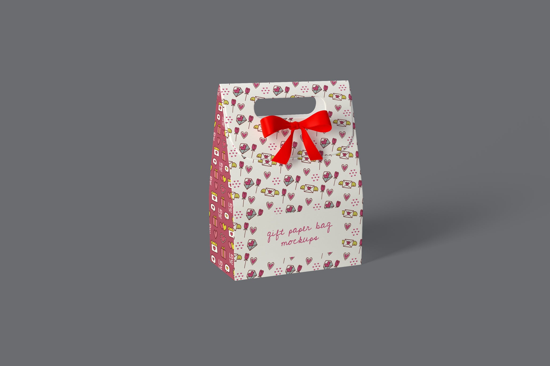礼品纸袋外观设计图蚂蚁素材精选模板 Gift Paper Bag Mockups插图