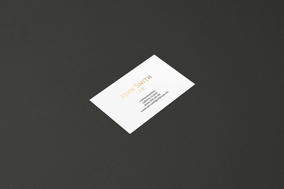 高端企业名片设计效果图蚂蚁素材精选套装 8.5×5.5cm Landscape Business Card Mockup插图(11)