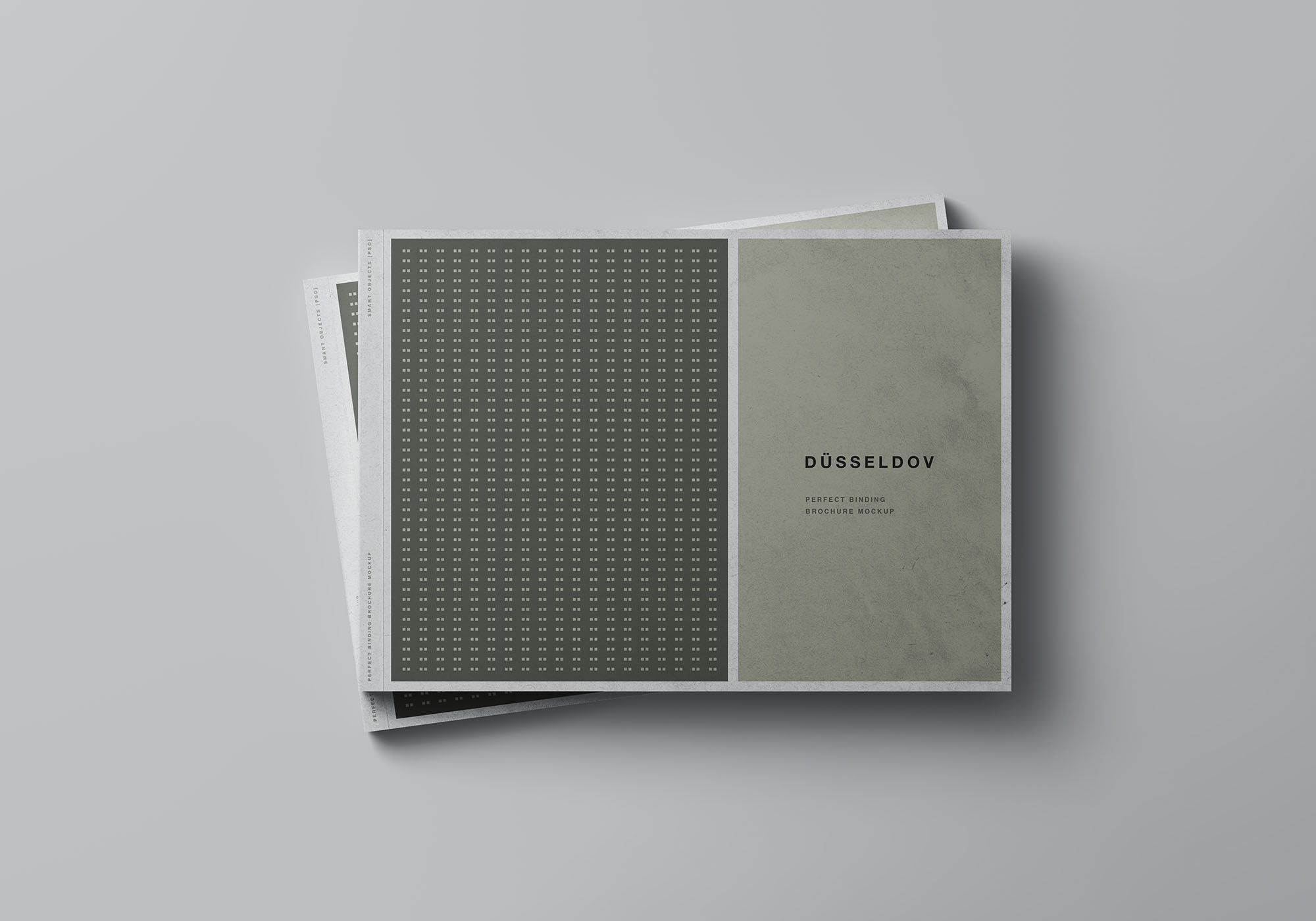 A4规格企业画册/产品手册封面&内页排版设计展示样机第一素材精选 A4 Landscape Perfect Binding Brochure Mockup插图(6)