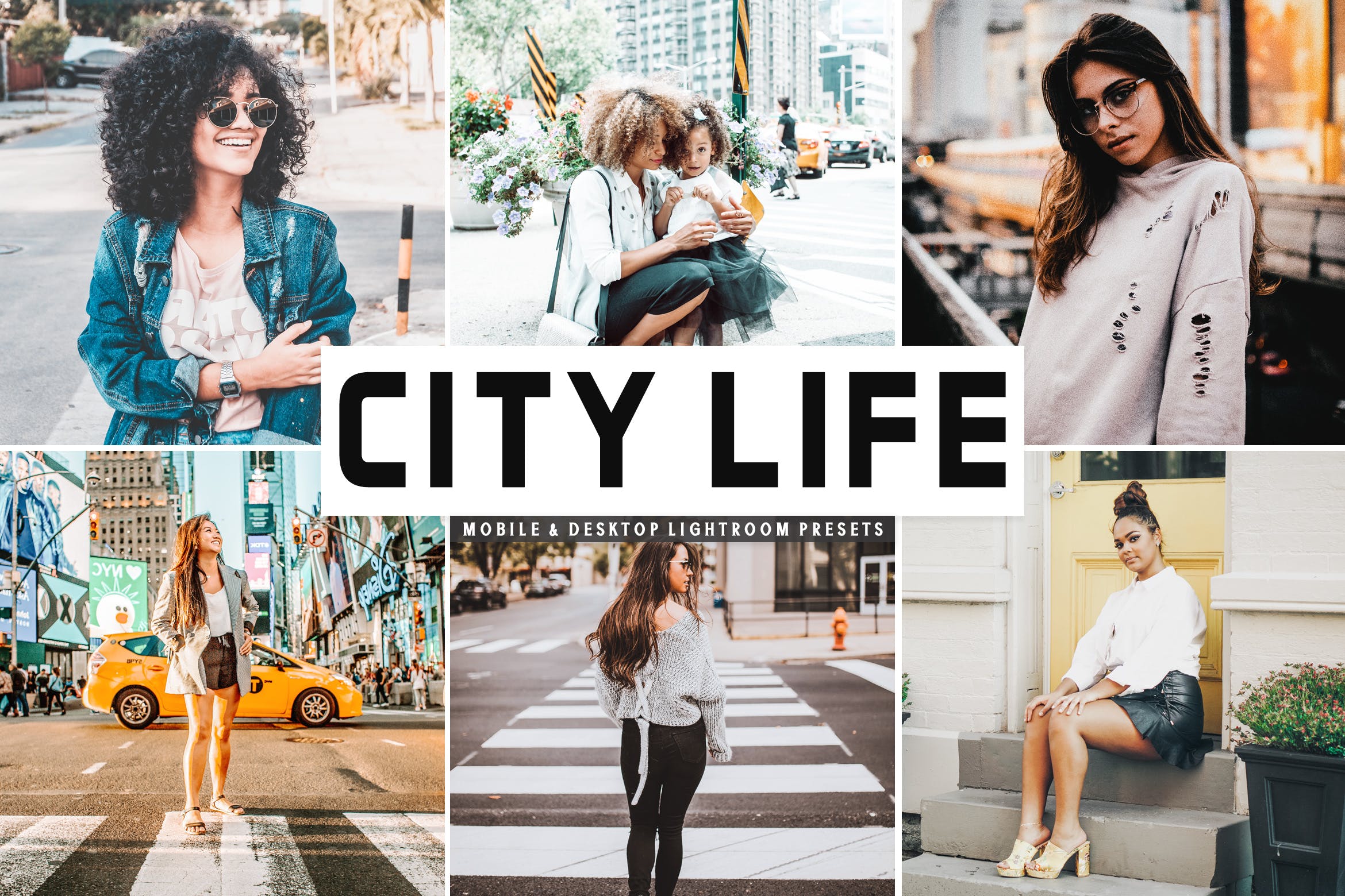 城市生活照片必备调色滤镜蚂蚁素材精选LR预设 City Life Mobile & Desktop Lightroom Presets插图