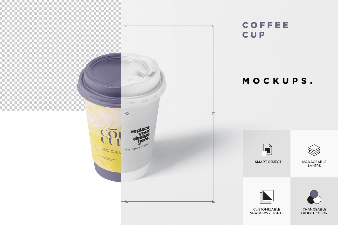 咖啡一次性纸杯设计效果图第一素材精选 Coffee Cup Mockup插图(7)