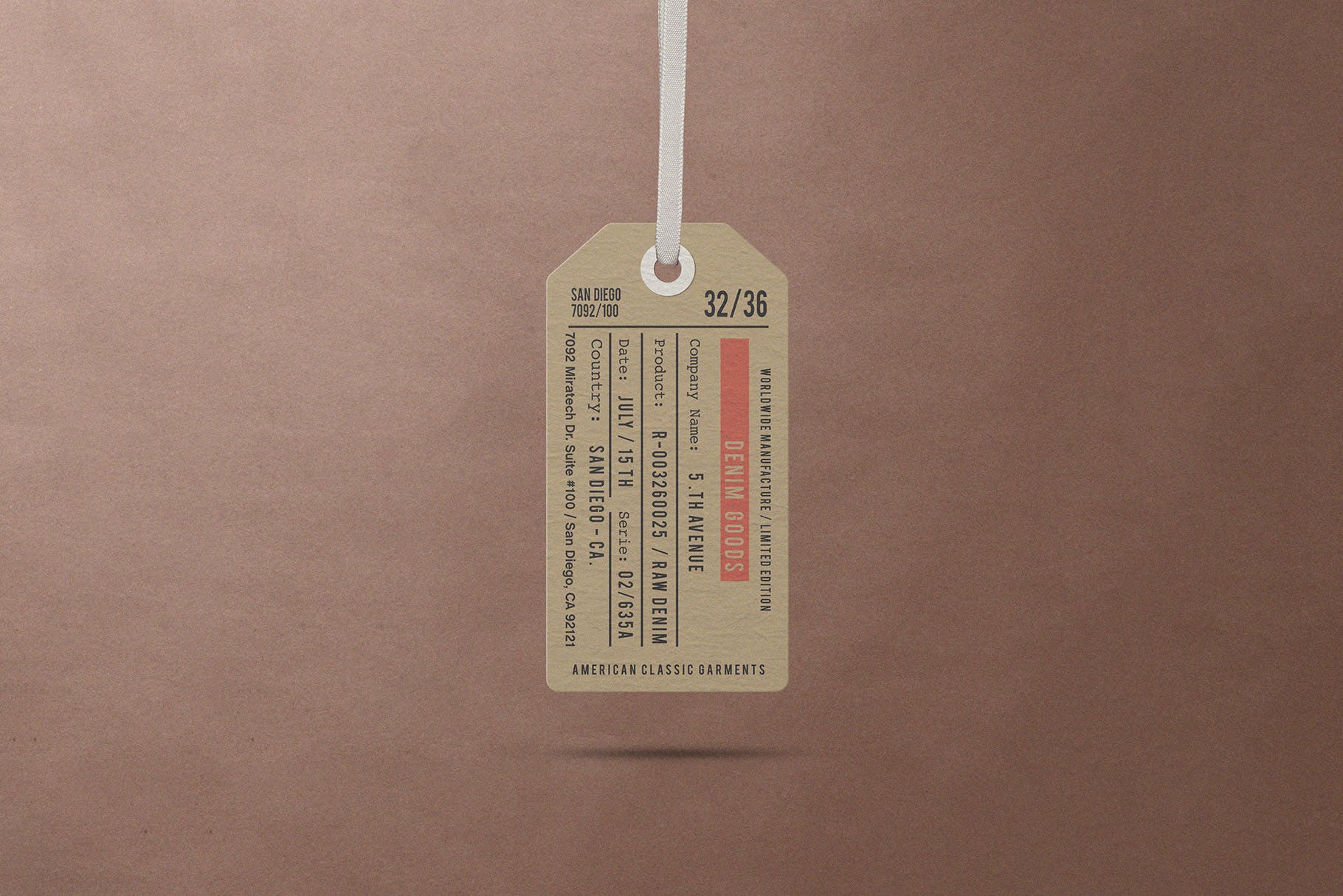 服装标签/吊牌印刷效果图样机蚂蚁素材精选 Garment Label Tag Mockups插图(4)