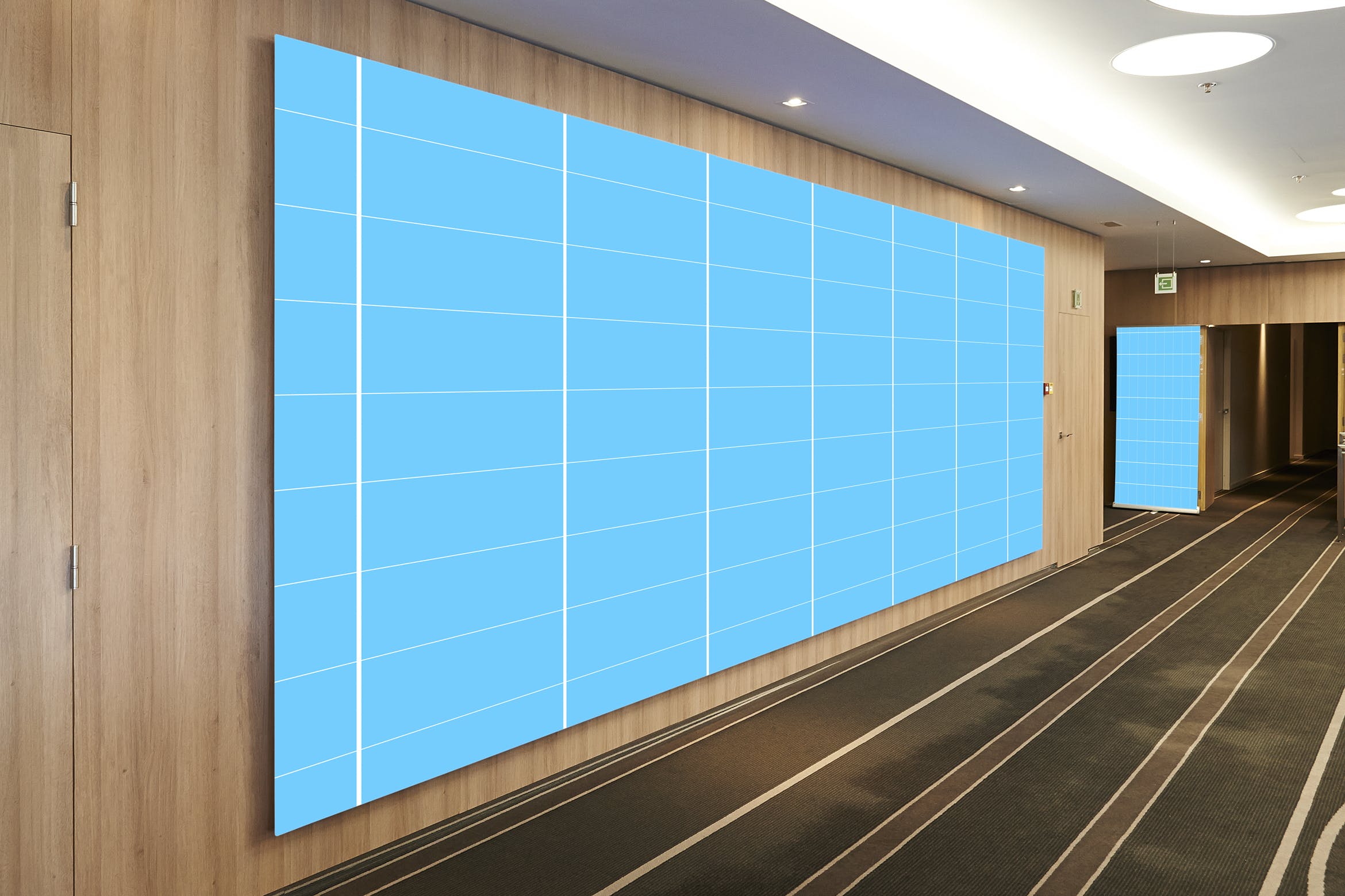 会议厅巨无霸广告牌样机大洋岛精选模板 Conference_Hall_Frame-Mockup插图