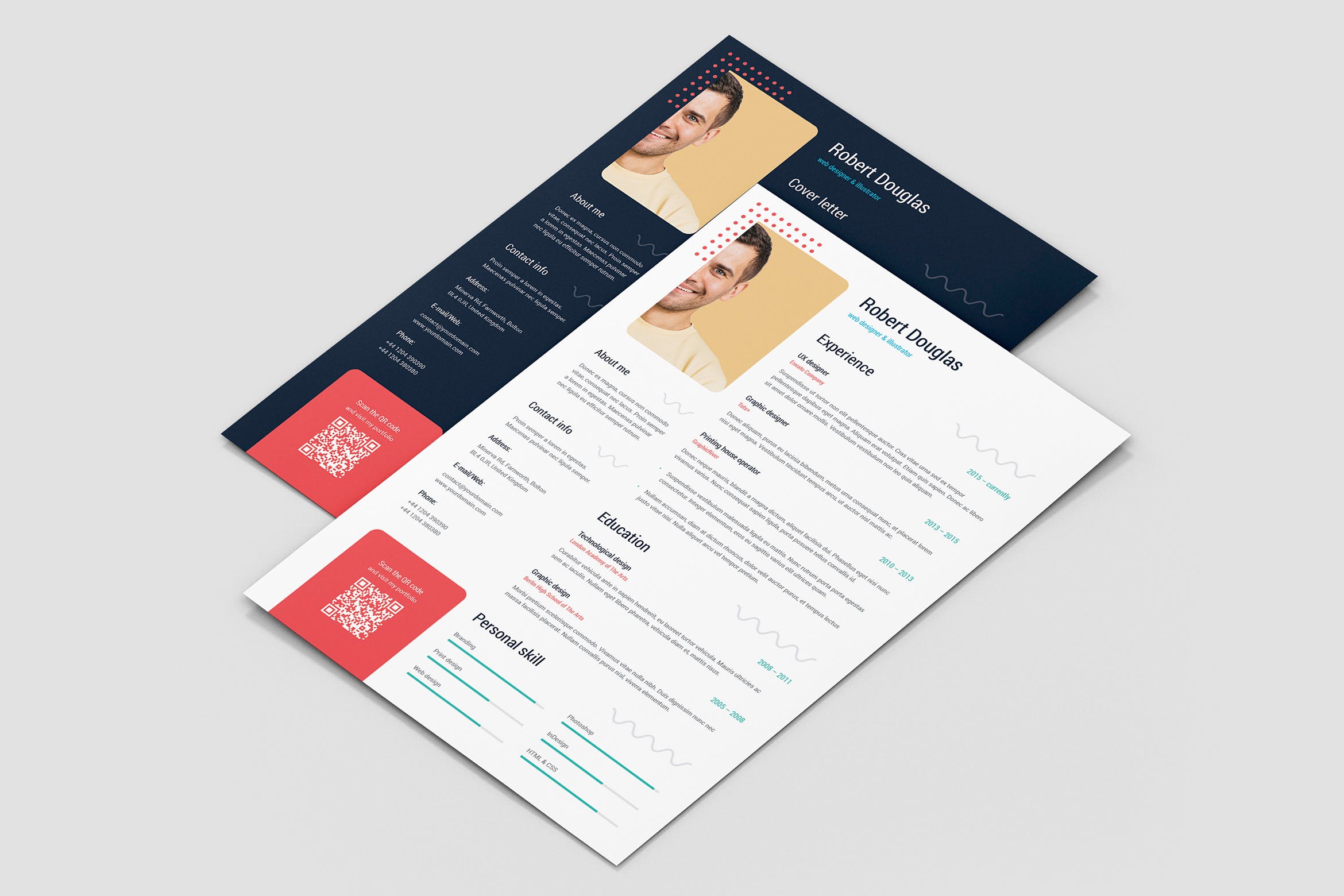 网页交互设计师第一素材精选简历模板 Flyer – Resume插图