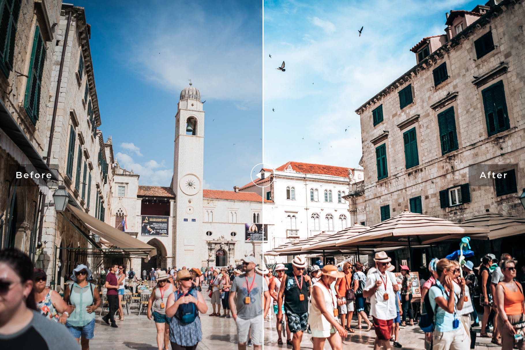 摄影爱好者必备的旅行照片调色处理蚂蚁素材精选LR预设 Dubrovnik Mobile & Desktop Lightroom Presets插图(2)