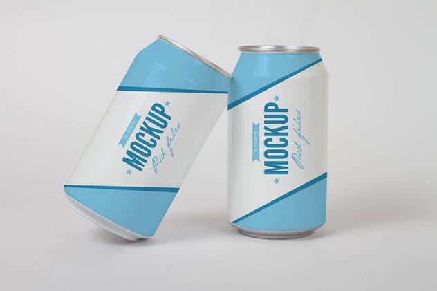 碳酸饮料易拉罐外观设计大洋岛精选模板 Drink Soda Can Mock Up插图2