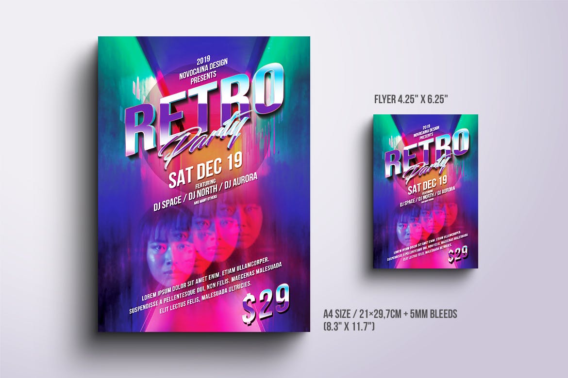 DJ/舞厅/音乐活动海报PSD素材第一素材精选模板合集v3 Event Party Posters & Flyers Bundle V3插图(6)