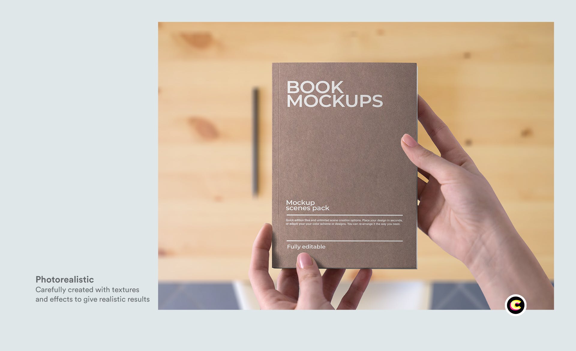 牛皮纸图书封面设计图案样机第一素材精选 Book Mockups插图(2)